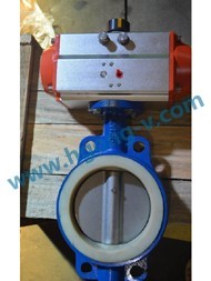 DIN pneumatic best quality wafer butterfly valve